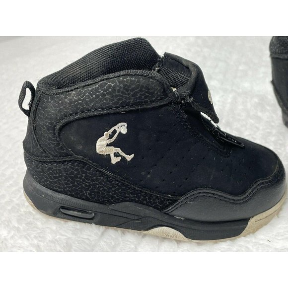 SHAQ Black Zip Up High Top Basketball Shoes 8 Tots - Picture 1 of 5